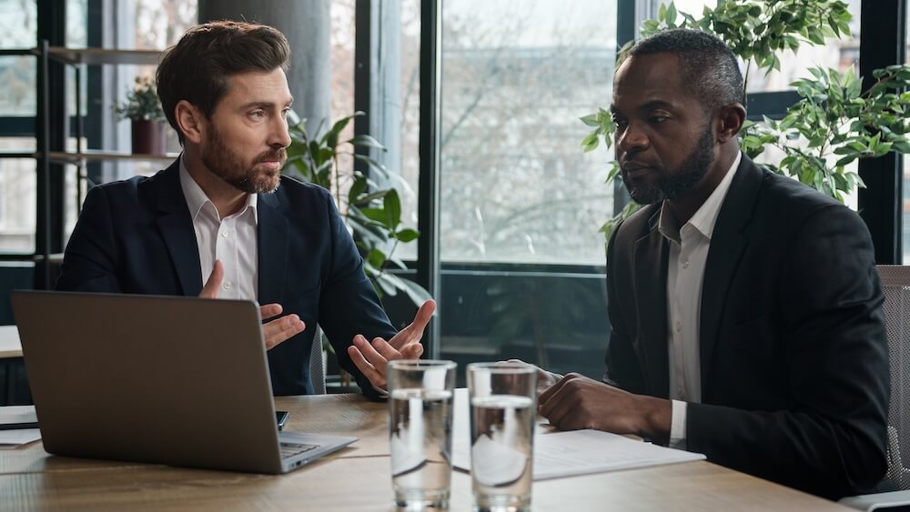 M&A advisor talking with his client honestly